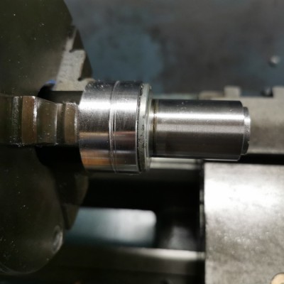 Turning a spacer on the lathe